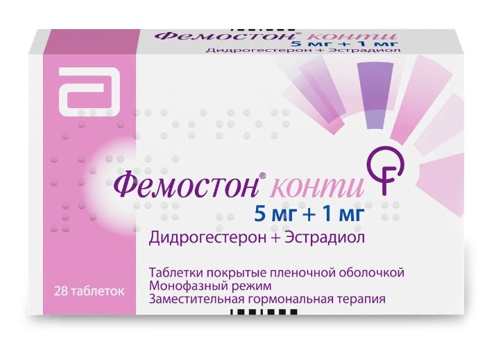 Фемостон 1/5 Конти, таблетки в пленочной оболочке, 28 штук — купить в ...