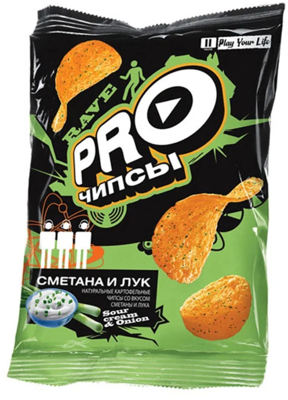 Чипсы PRO-Чипсы со вкусом Сметаны и лука 60г - купить с доставкой по ...