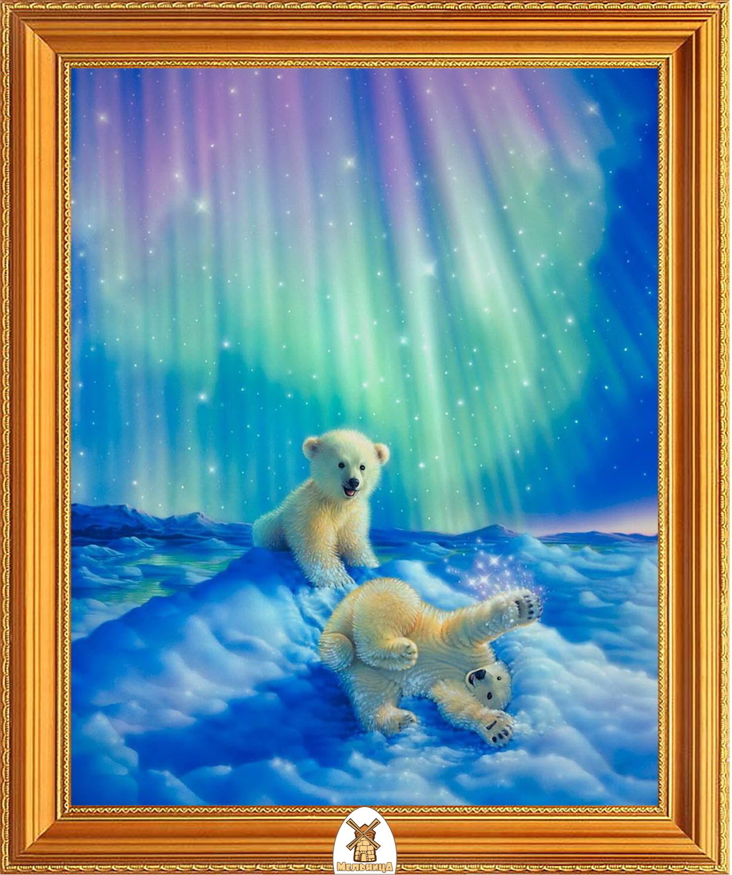 Алмазная мозаика белые медведи