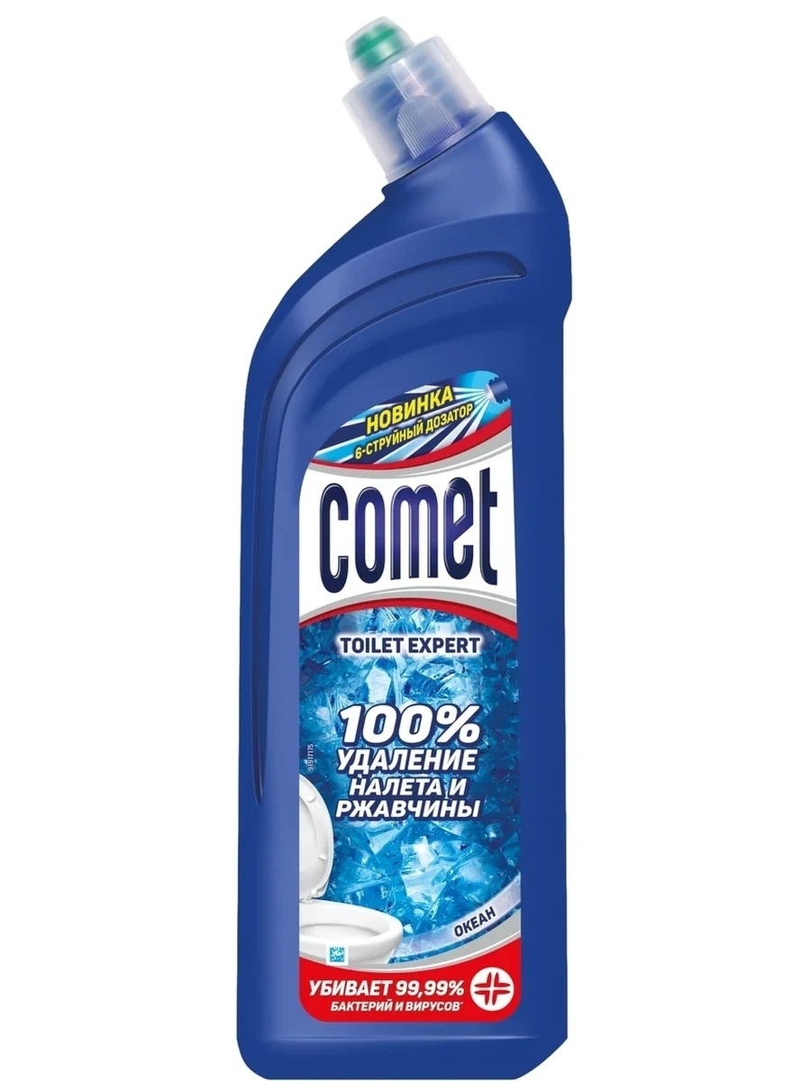 Comet Средство для туалета удаление известкового налета и ржавчины toilet expert Океан, 700 мл