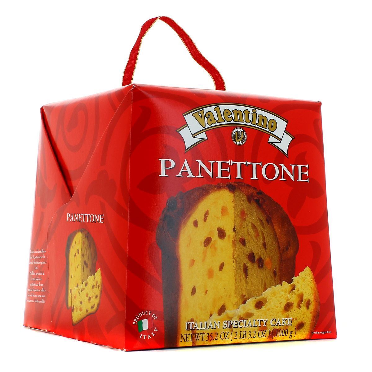 Кекс (Кулич) Panettone VALENTINO с изюмом и цукатами 1000г, Италия