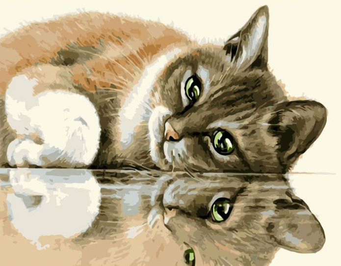 Картинки кошек и котят нарисованные цветные