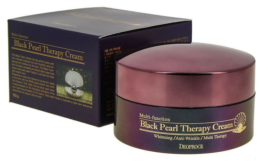 Антивозрастной крем черный жемчуг. Deoproce крем. Black Pearl Therapy Cream.. Крем Deoproce с чёрнымжемчуга. Крем жемчуг для лица.