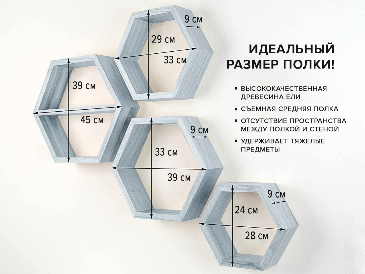 Полка соты Размеры