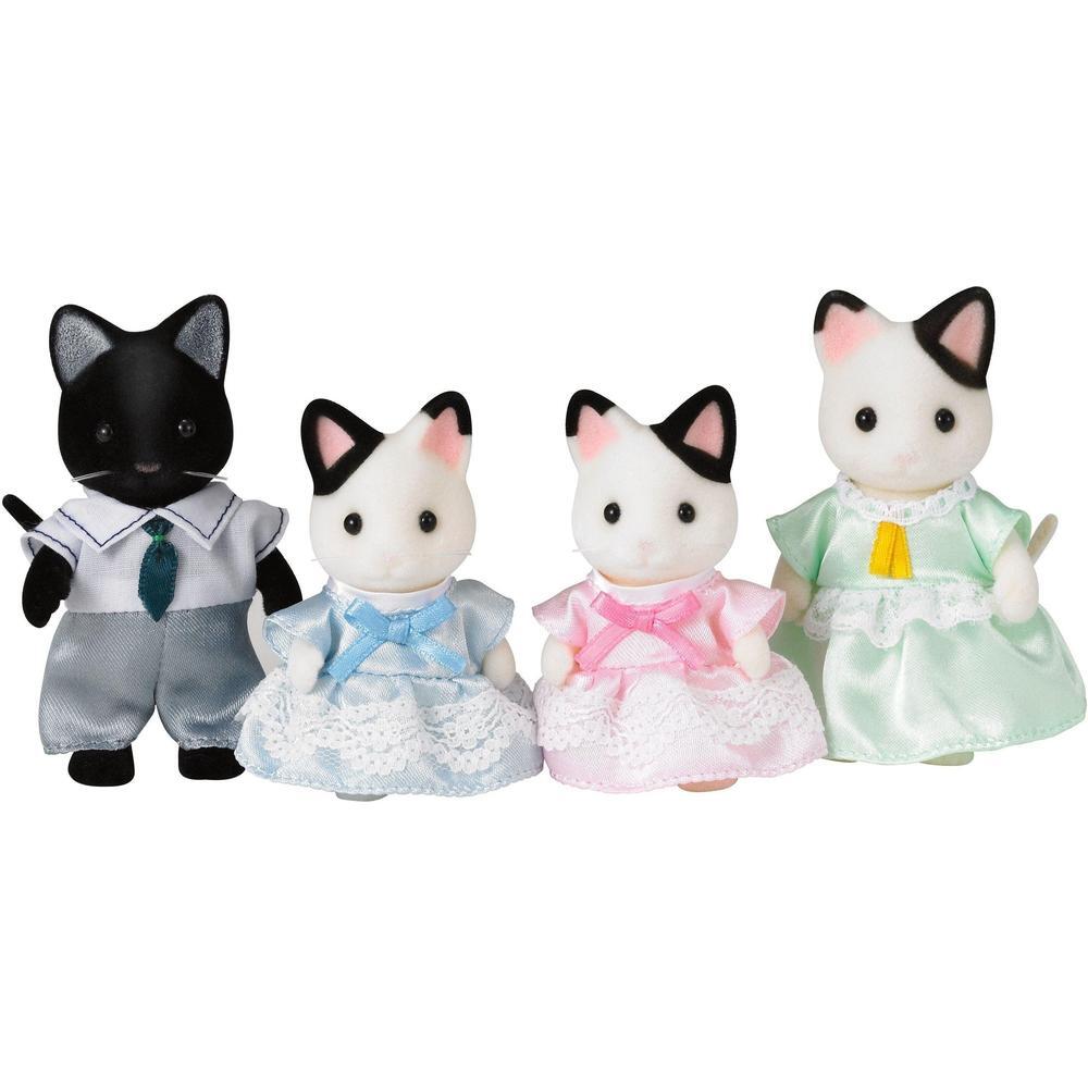 Семейная игрушка. Игровой набор Sylvanian Families семья черно белых котов 5181. Сильвания Фэмили семья кошек. Сильвания Фэмили семья черно белых котов. Сильвания Фэмили котята.