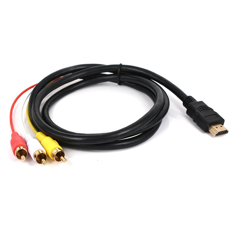 AV переходник HDMI RCA тюльпаны для тв с кабелем питания USB