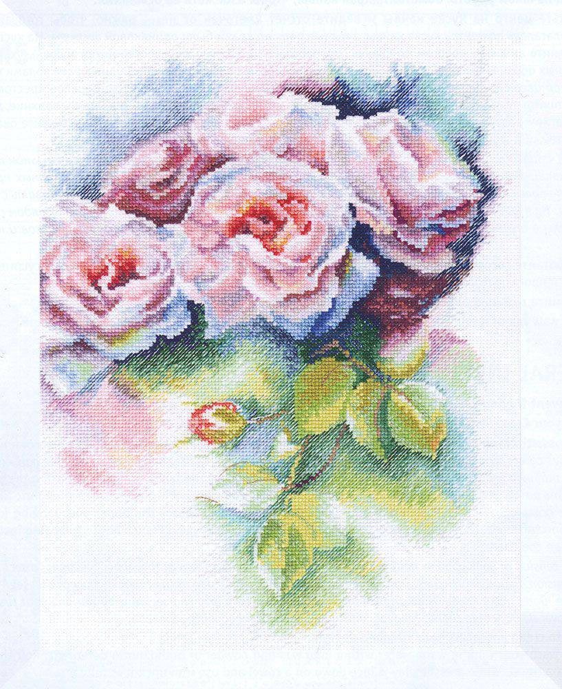 Набор для вышивания РТО M Романтичные розы купить в интернет-магазине Бабушкино ремесло!