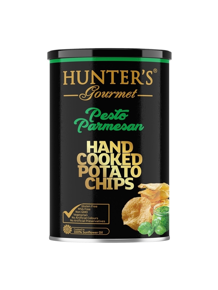 Чипсы картофельные Hunter s Gourmet (Песто Пармезан) 150г, банка ...
