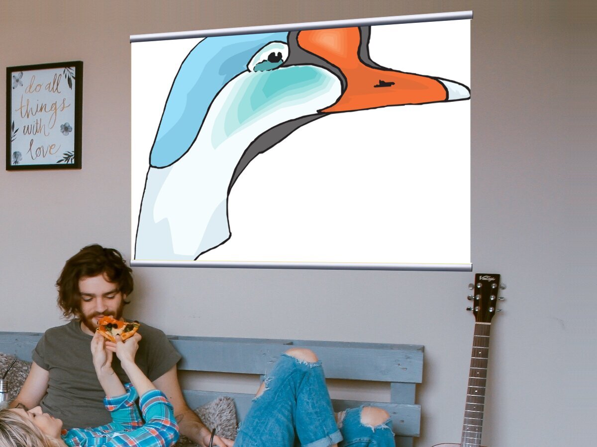 холсте голова