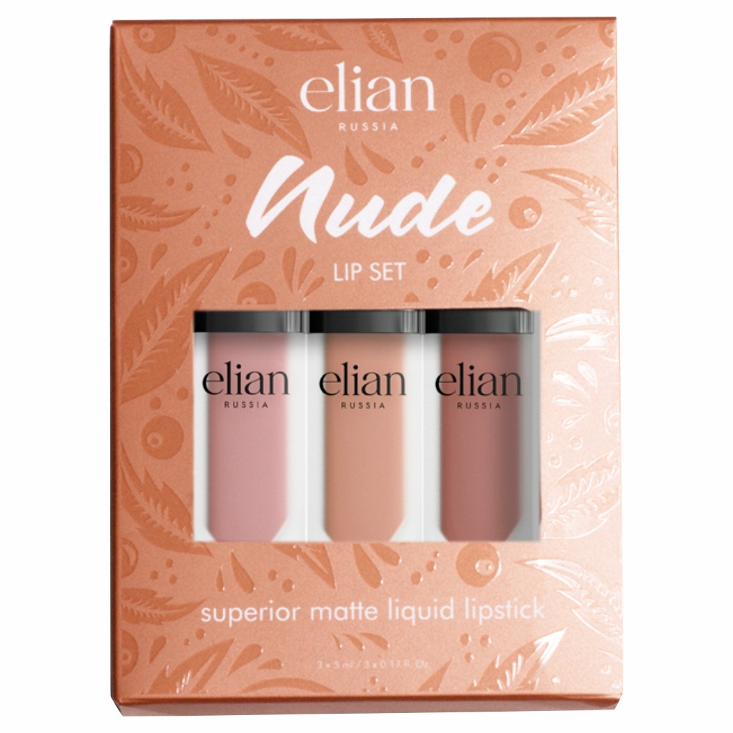 Elian Russia Набор жидких помад Nude Lip Set (3шт) - купить с доставкой по  выгодным ценам в интернет-магазине OZON (820929605)