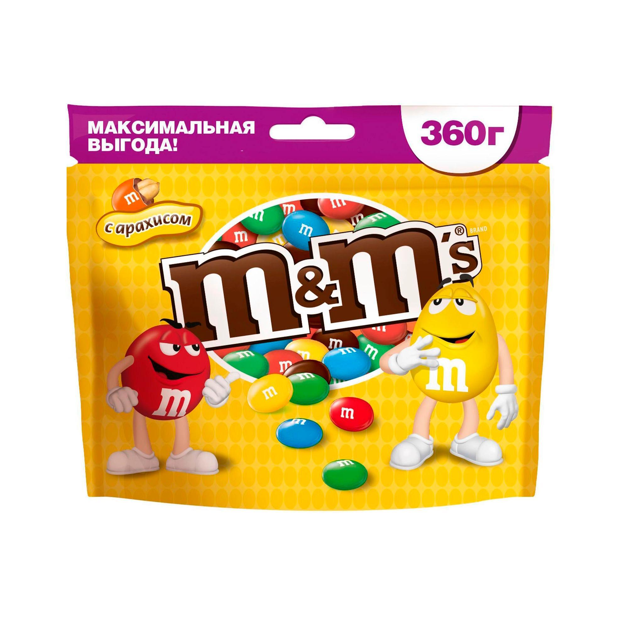 M&M"S драже с арахисом, 360г. Драже m m s с молочным шоколадом 360г. Драже m&MS С арахисом 360г. Драже " m & m " арахис 360г..