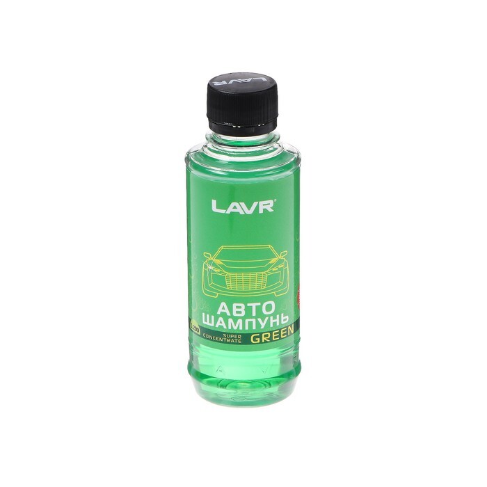 Автошампунь-суперконцентрат LAVR Green, 1к120 - 1к320, Auto Shampoo Super Concentrate, 185 мл, контактный