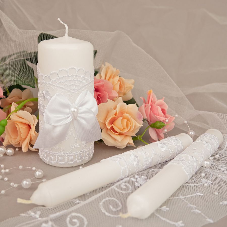 Свадебная свеча своими руками в подарок для венчания