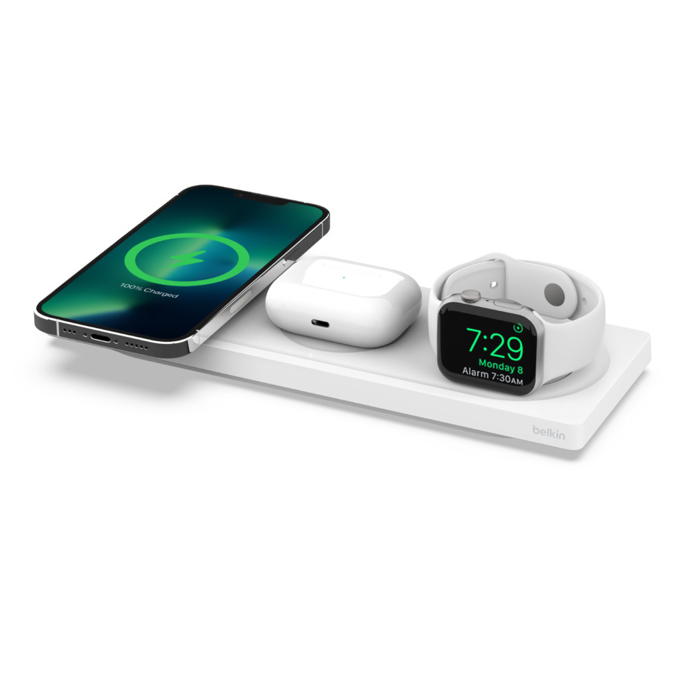 Зарядная станция magsafe 3 в 1. Док‑станция belkin 3 в 1. belkin 3-in-1 wireless charging pad with magsafe. belkin boost↑charge™ pro 3-in-1. belkin boost charge pro 3-in-1.
