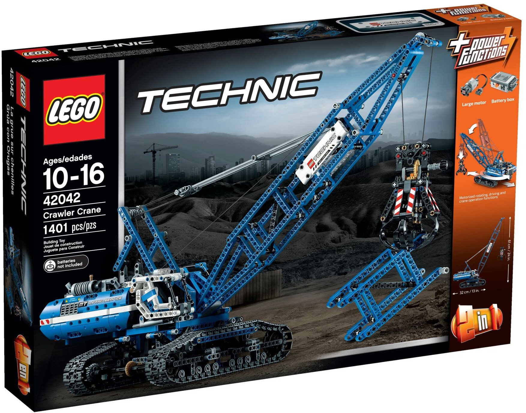 LEGO TECHNIC Гусеничный кран 42042 - купить с доставкой по выгодным ценам в  интернет-магазине OZON (581601349)