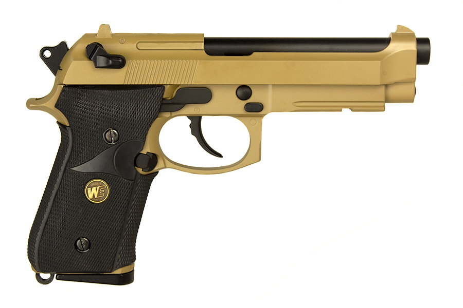 Страйкбольный Пистолет WE Beretta M9A1 TAN CO2 GBB (CP321(TAN))