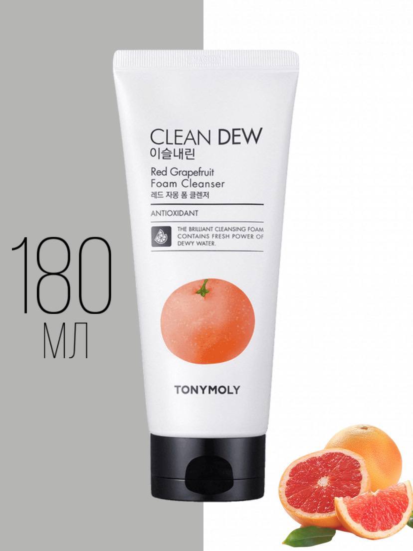 Tony moly clean dew. Tony Moly clean Dew Red Grapefruit Foam Cleanser.