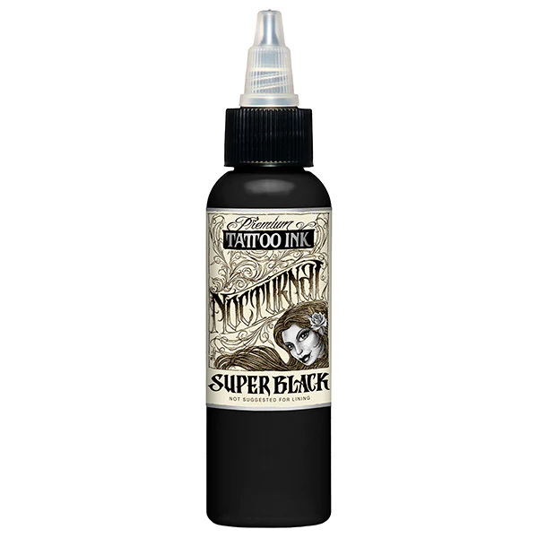 Nocturnal Super Black Tattoo Ink черная краска пигмент для татуировки - 4 oz / 120 мл