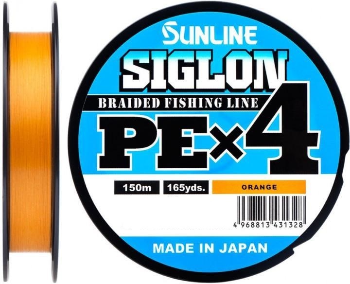 ШнурSunlineSIGLONPEx4Orange150m#1.0/16LB