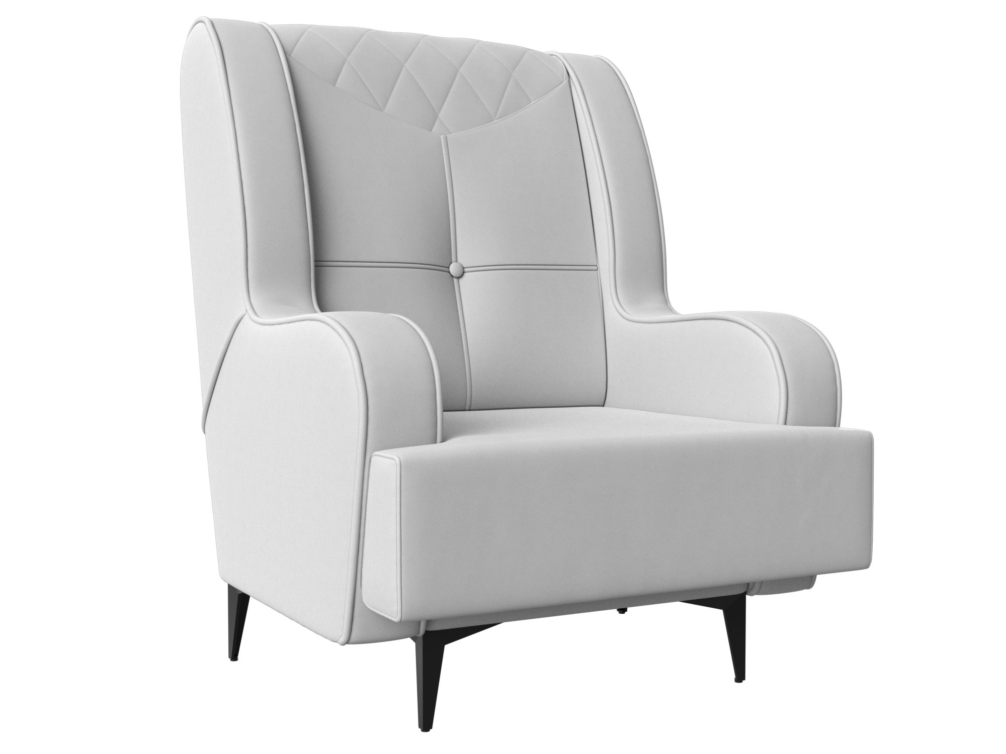 Кресло Неаполь, экокожа, механизм нераскладной, белый, 72x77x101см. Хит Диванов