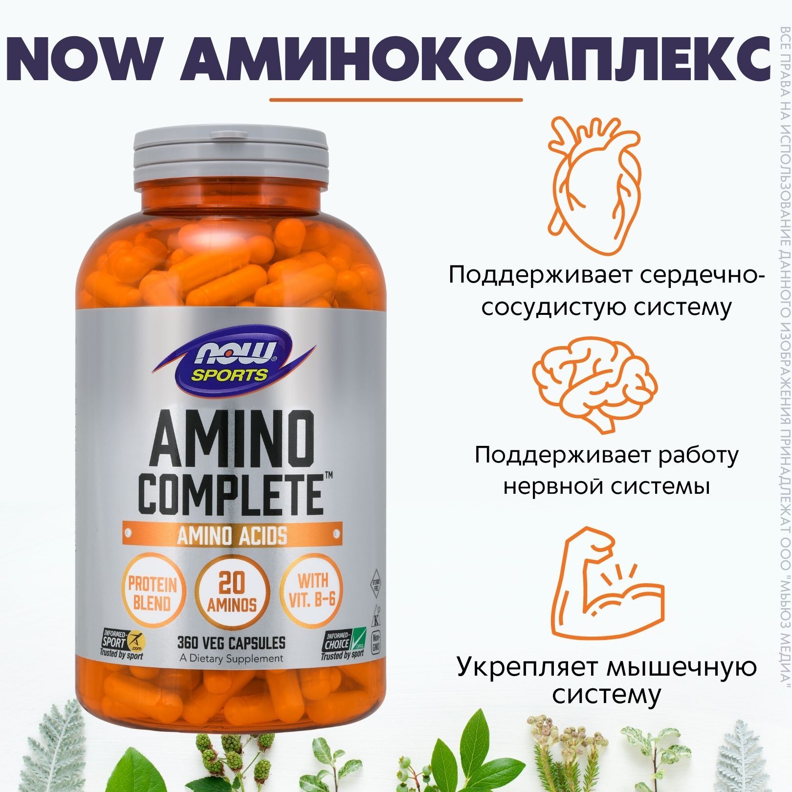 NOWАминокомплекс965мг360капс(AMINOCOMPLETE360CAPS)