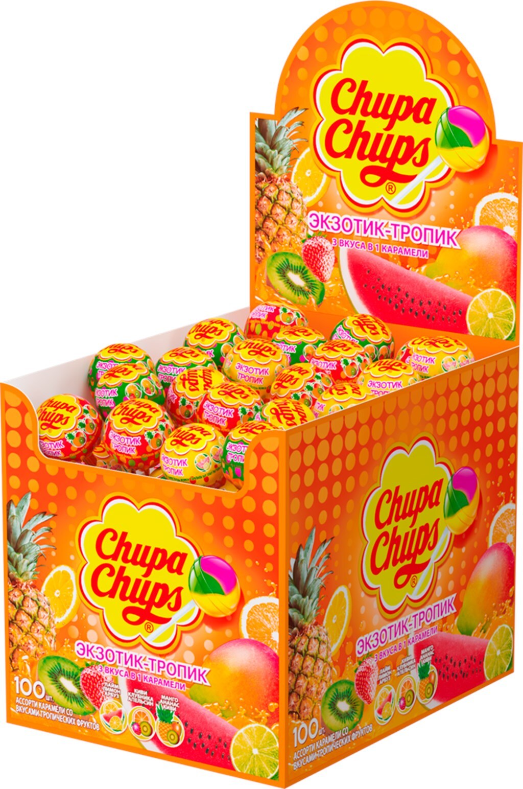 Карамель chupa chups Экзотик-Тропик