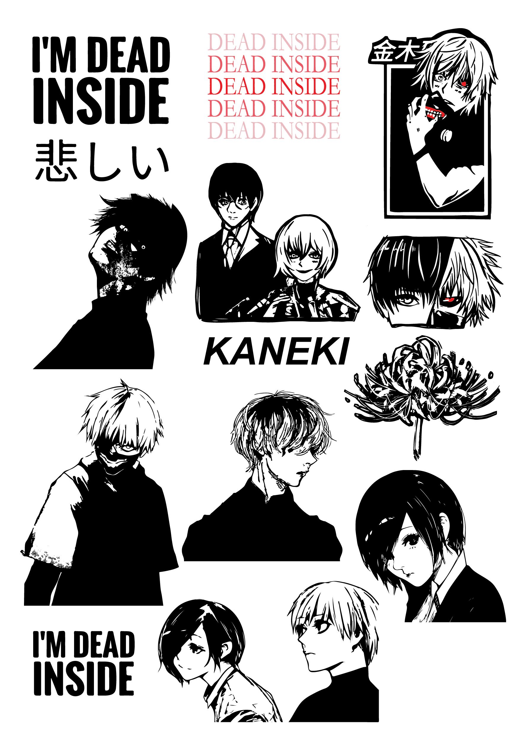 Временные переводные татуировки, Токийский гуль, Tokyo Ghoul, Dead Inside,  Кен Канеки, Ken Kaneki взрослые, надписи