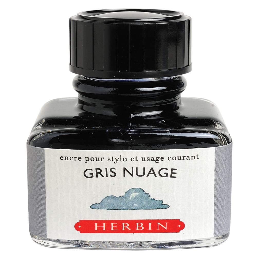 Чернила в банке Herbin, 30 мл, Gris nuage Облачный серый