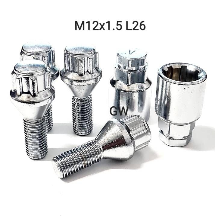 Секретки для колес болты М12х1.5 L26 мм
