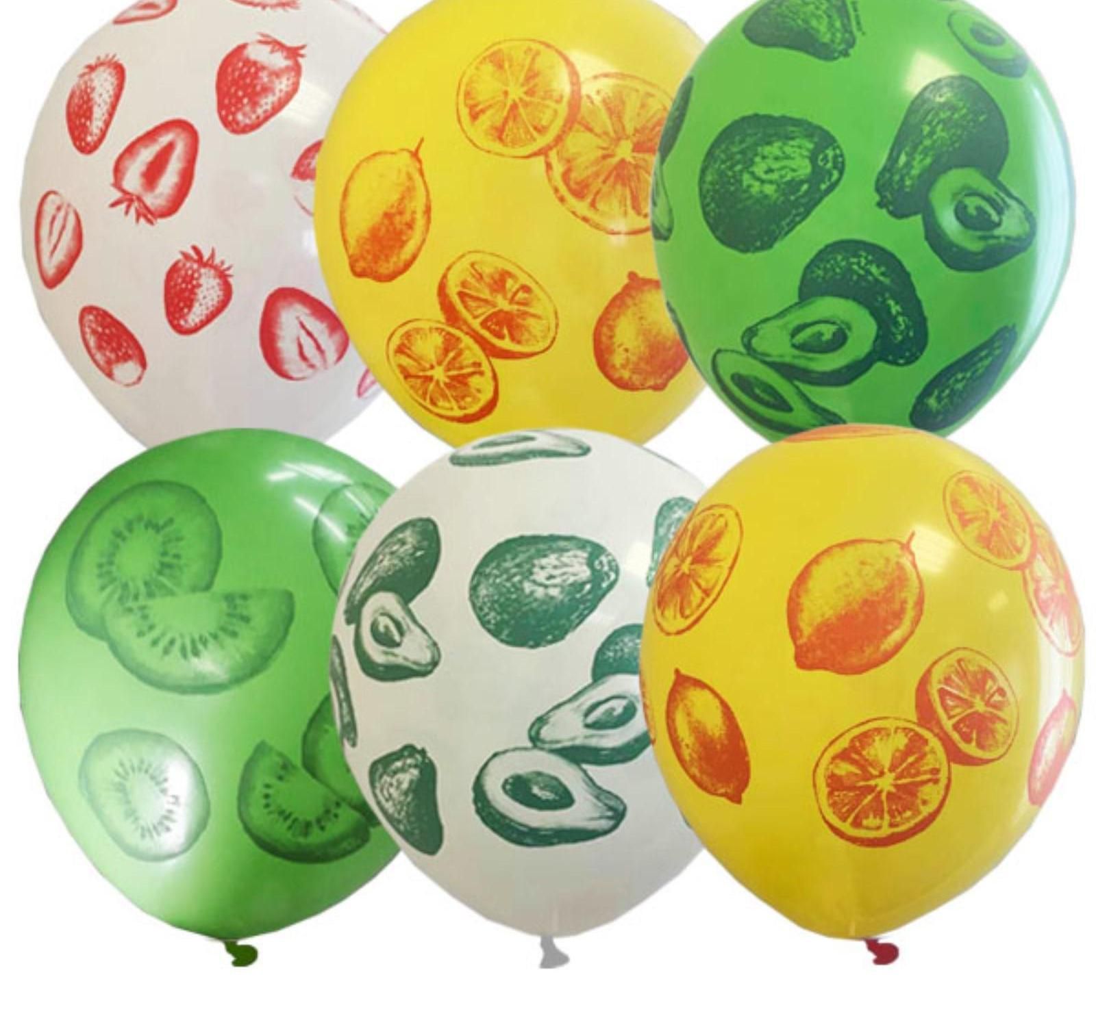 фольгированные шары фрукты. шарики фрукты. шары белбал фрукты. , микс. шарики фрукты воздушные.