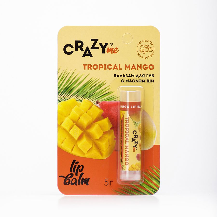 CRAZYme Бальзам для губ Tropical <b>Mango</b> Lip Balm с ароматом Тропическое <b>манг...</b>