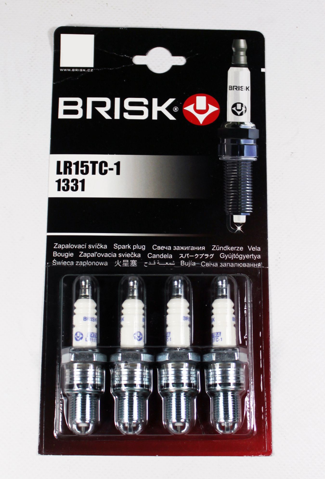 Комплект свечей зажигания BRISK 2110 (8 кл.) EXTRA (медн.электрод) (3-х  конт.) (з. 1,0 мм) LR15TC-1, 4 шт