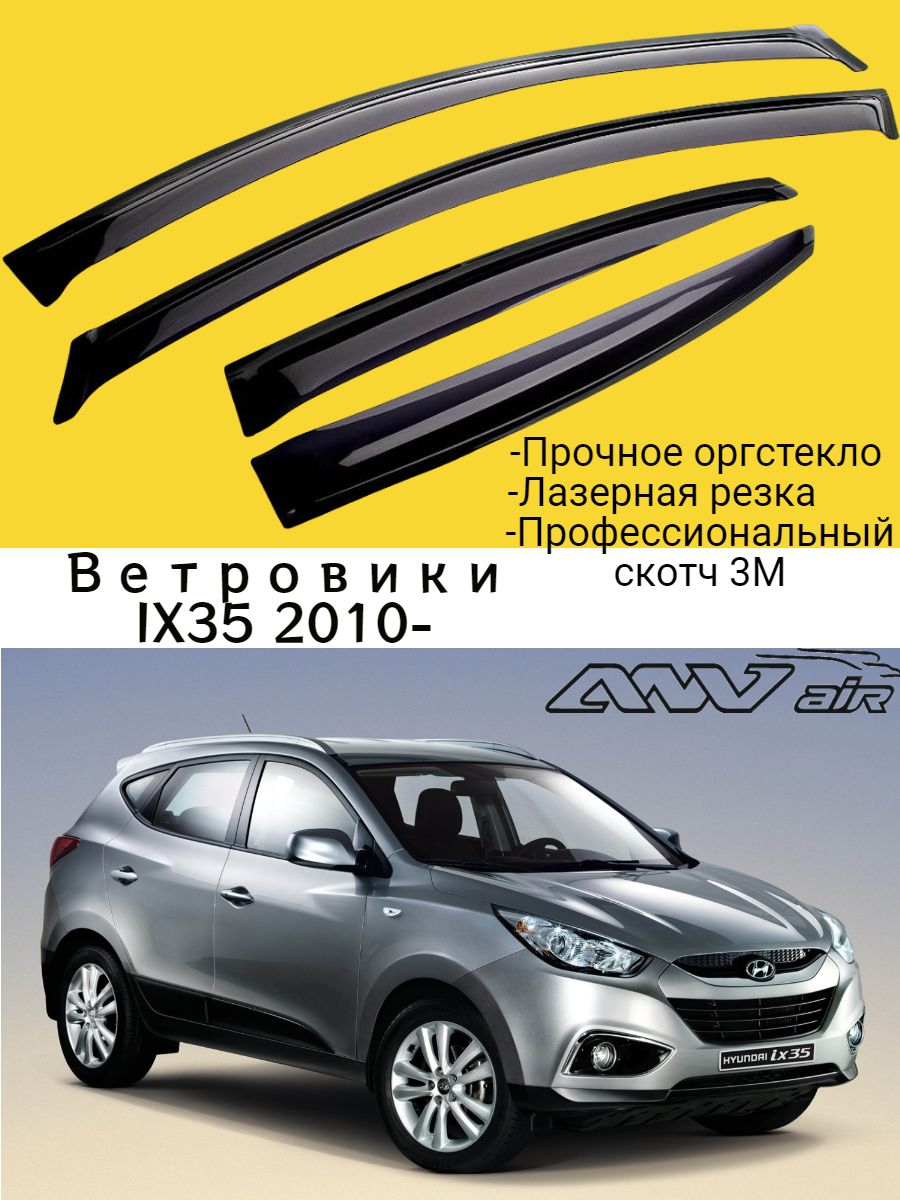 Дефлектор для окон ANV air ДК1101С ix35 купить по выгодной цене в  интернет-магазине OZON (540033976)