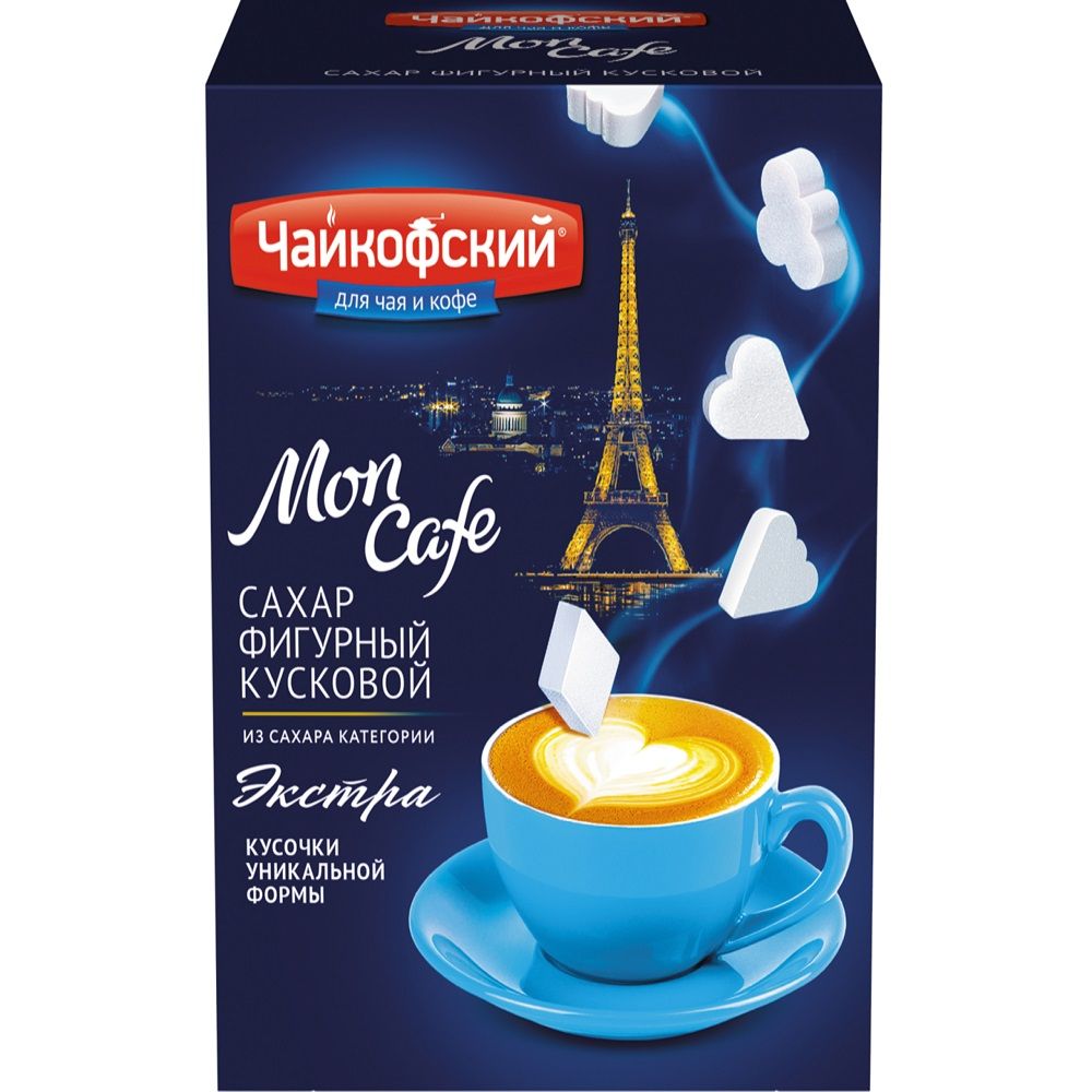 ЧАЙКОФСКИЙ Mon cafe сахар фигурный кусковой, 500 г * 4 шт. - купить с  доставкой по выгодным ценам в интернет-магазине OZON (874819893)