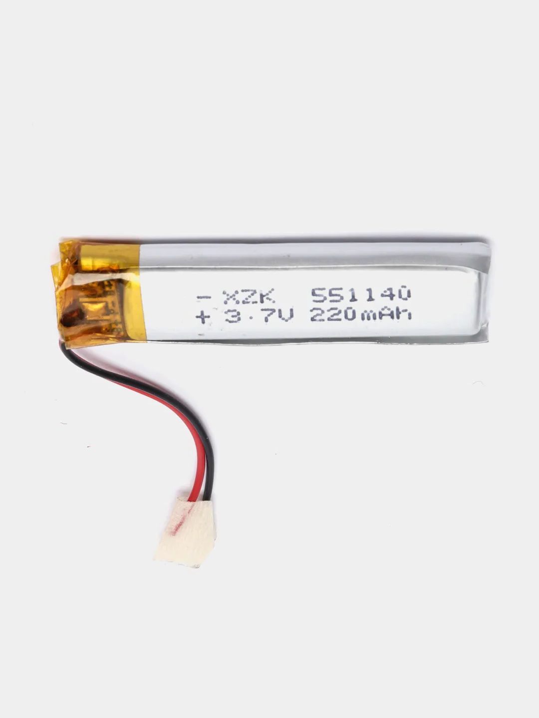 Аккумулятор Li-Pol 2pin 3.7V/220mAh, 551140 (батарея) 55х11х40 мм (Ф) -  купить с доставкой по выгодным ценам в интернет-магазине OZON (563666357)