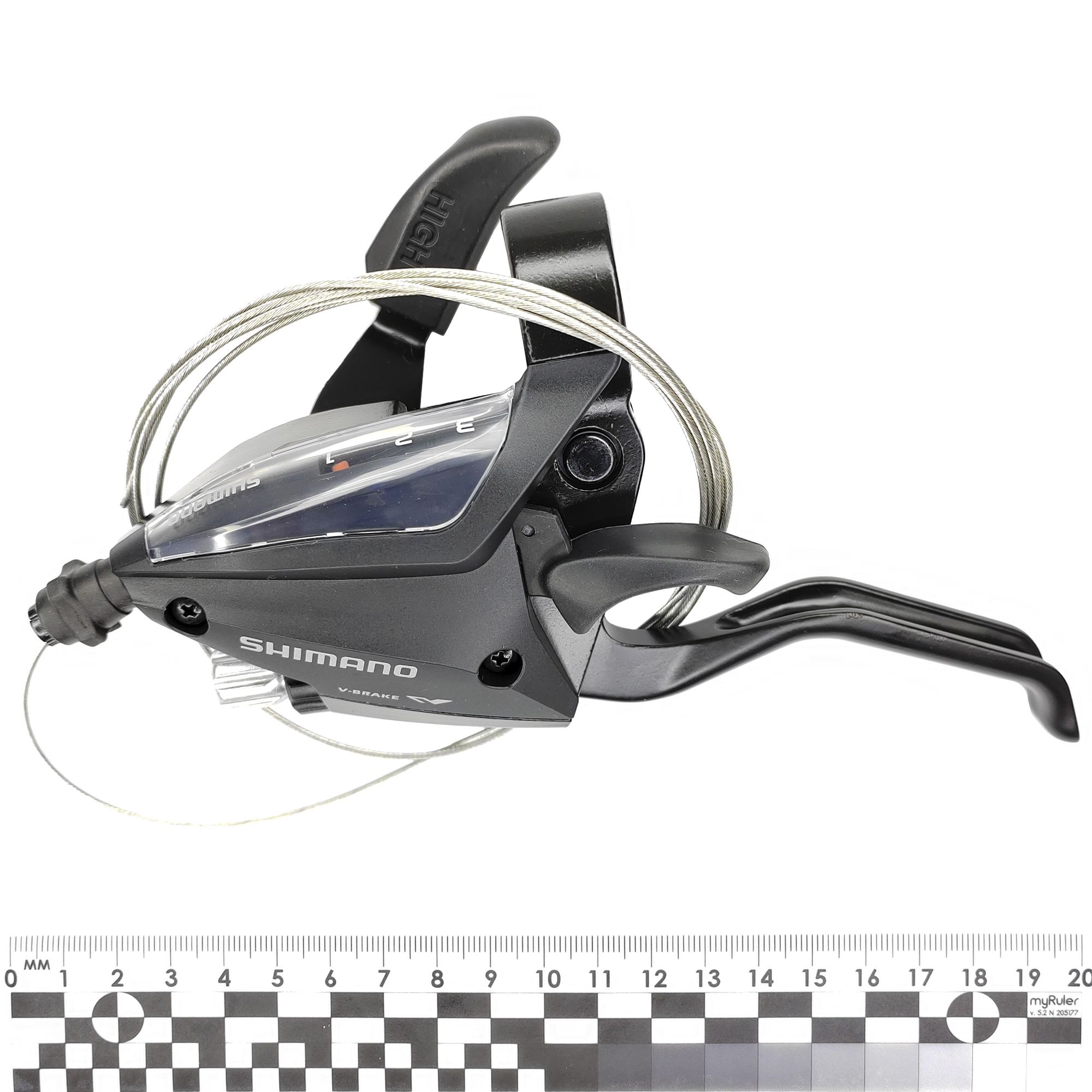 Shimano Шифтер ручка тормоза ST-EF500, серия Acera, 3 скорости, под левую руку, трос 180 см, OEM — Товары для велоспорта