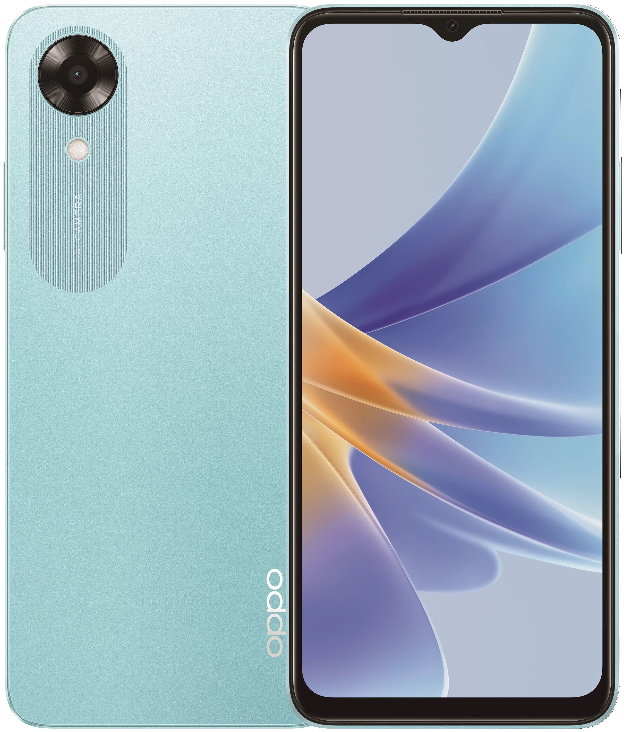 OPPO Смартфон A17k 3/64 ГБ, бирюзовый