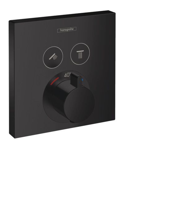 Термостат select. Hansgrohe select термостат. Термостат Hansgrohe черный матовый. Термостат отдельный. HG SHOWERSELECT зап. Вент./3 потреб. BBR 15764670, матовый черный видео.