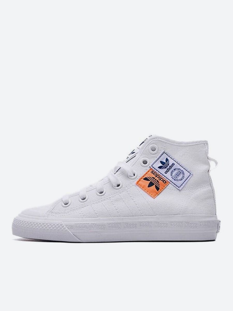 Adidas nizza hi store white