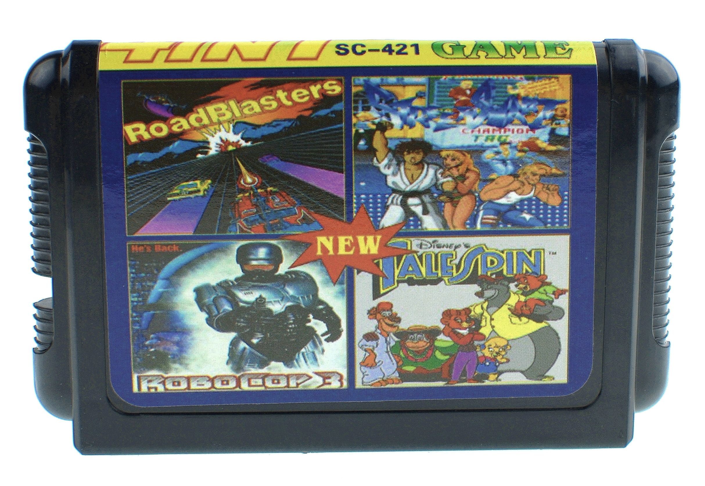 Сборник игр 4в1 Robocop3, Tale Spin, Road Blasters, Champion Tag