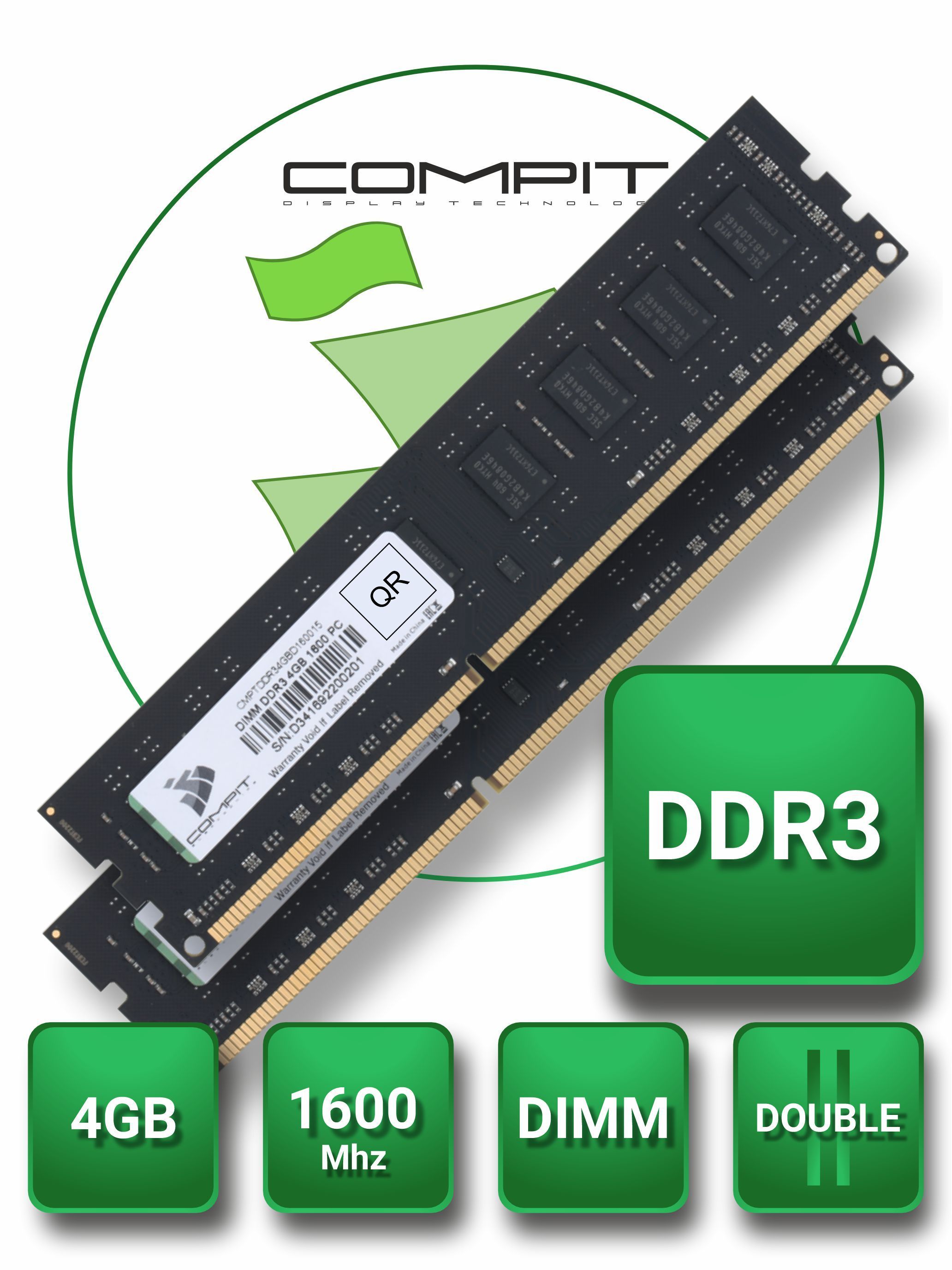 Compit Оперативная память CMPTDDR34GBD160015-2 2x4 ГБ (CMPTDDR34GBD160015-2)