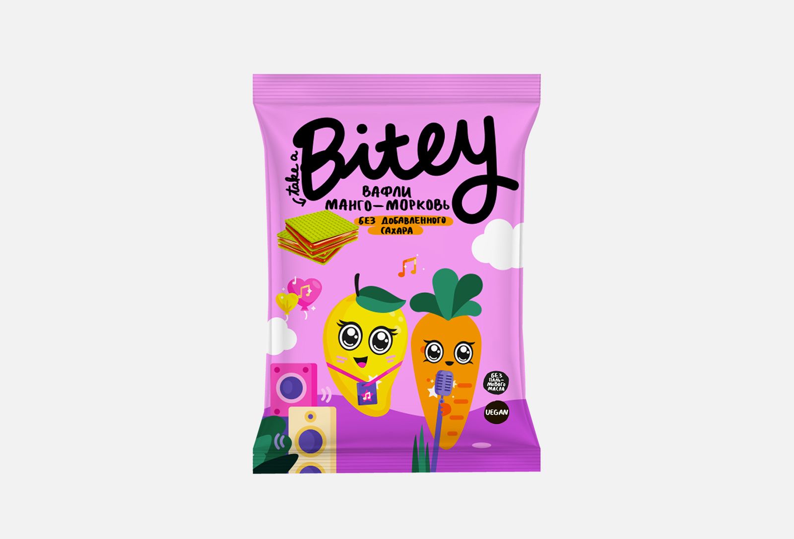 Вафли Bitey манго-морковь 35г