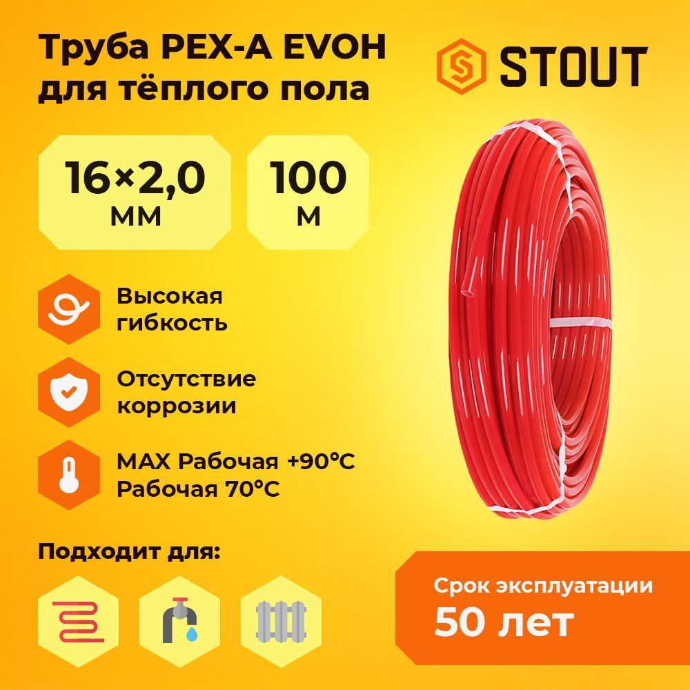 Труба стаут 20. PEX EVOH. Stout SPX-0002-101620. Труба Стаут. 0pe-c000009.