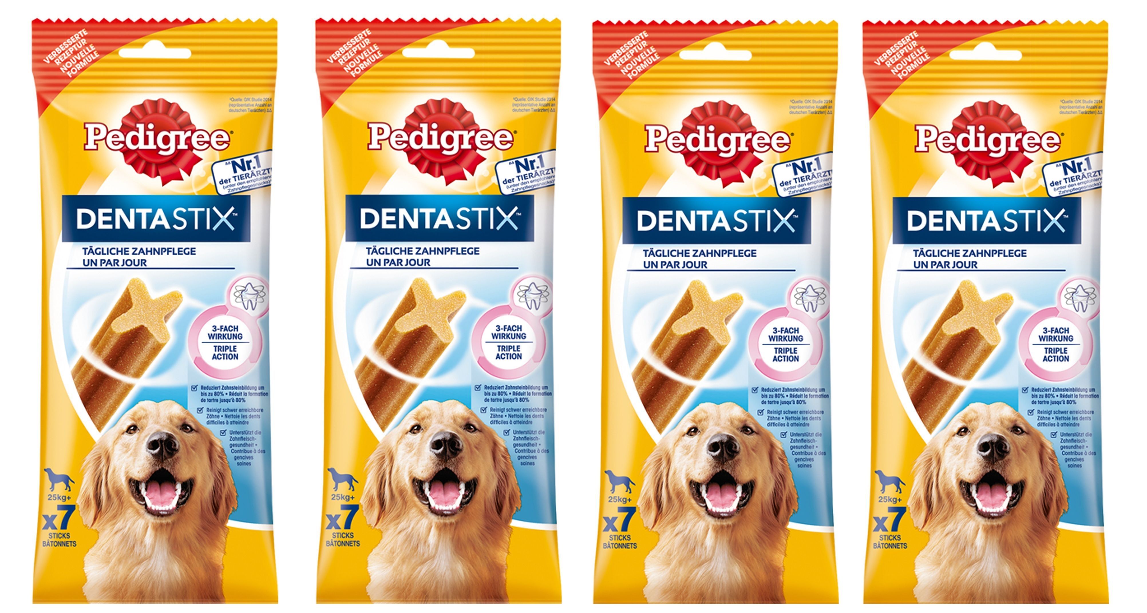 Лакомство для собак крупных пород Pedigree Denta Stix, 270гр. (4 упаковки)