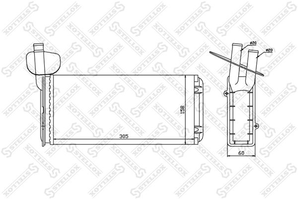 Радиатор печки без AC VW T4 90>