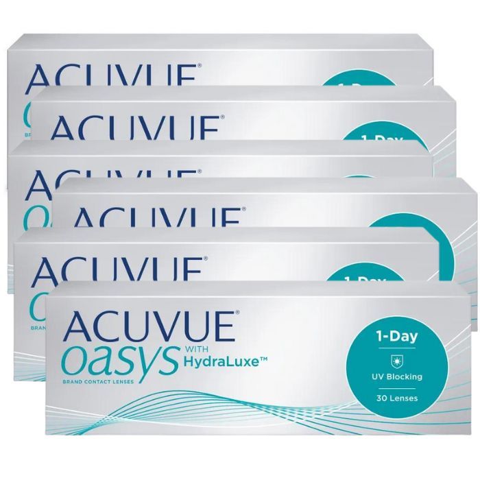 Линзы Acuvue Oasys 1-Day. Acuvue® Oasys Max 1-Day. Acuvue Oasys with Hydraluxe однодневные контактные линзы. Контактные линзы Acuvue Oasys 1-Day with Hydraluxe, 90 шт., r 9, d -3.