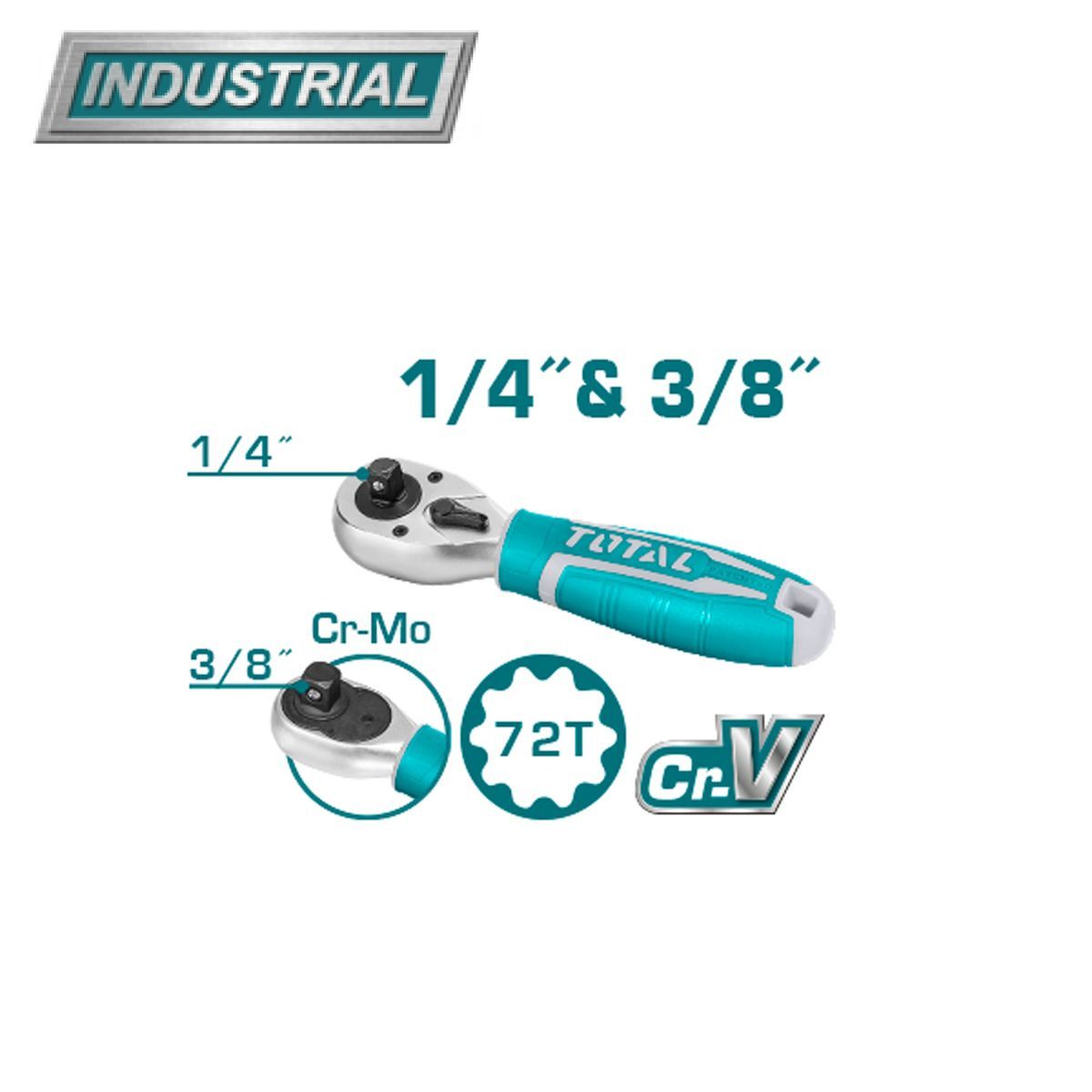 Ключ-трещотка 1/4 " И 3/8" TOTAL THT1061438