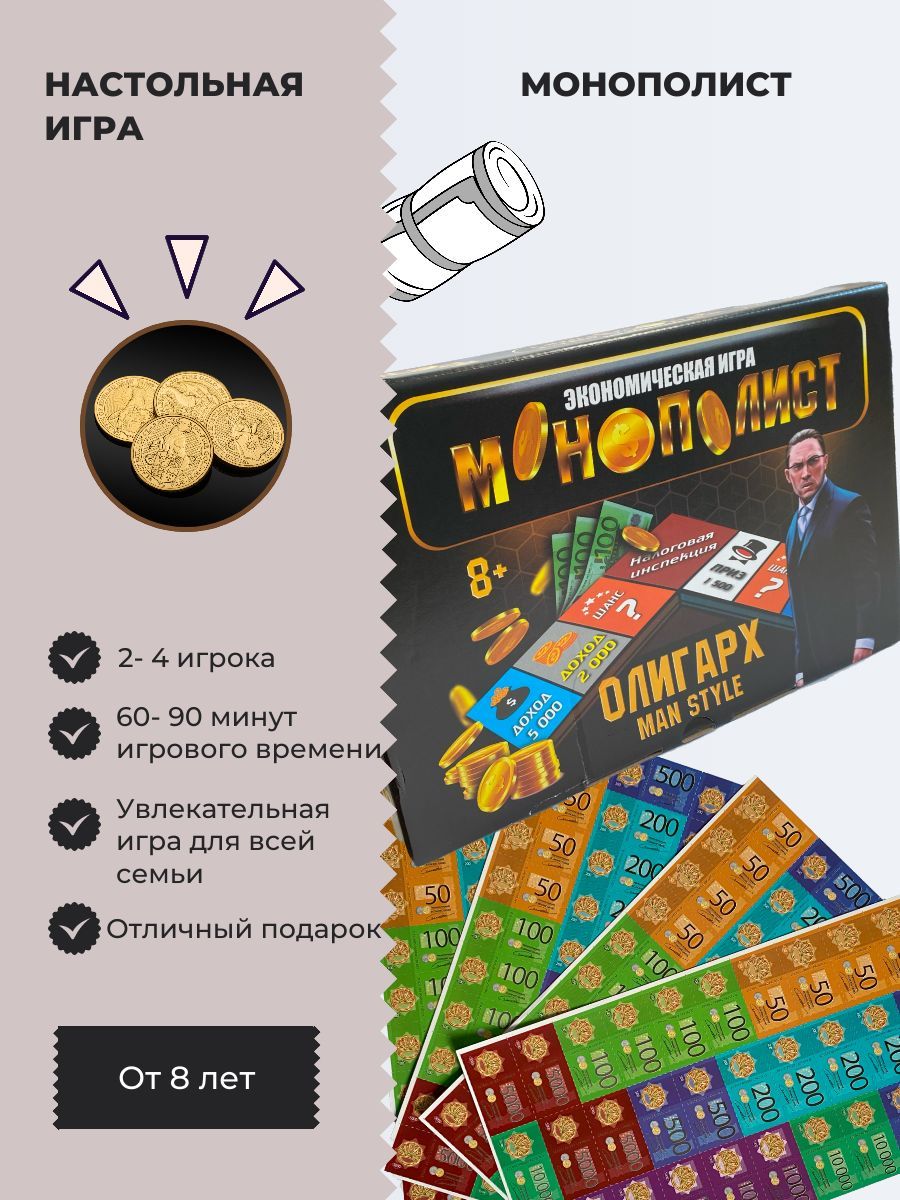 Настольная игра МОНОПОЛИСТ - купить с доставкой по выгодным ценам в  интернет-магазине OZON (1035088973)