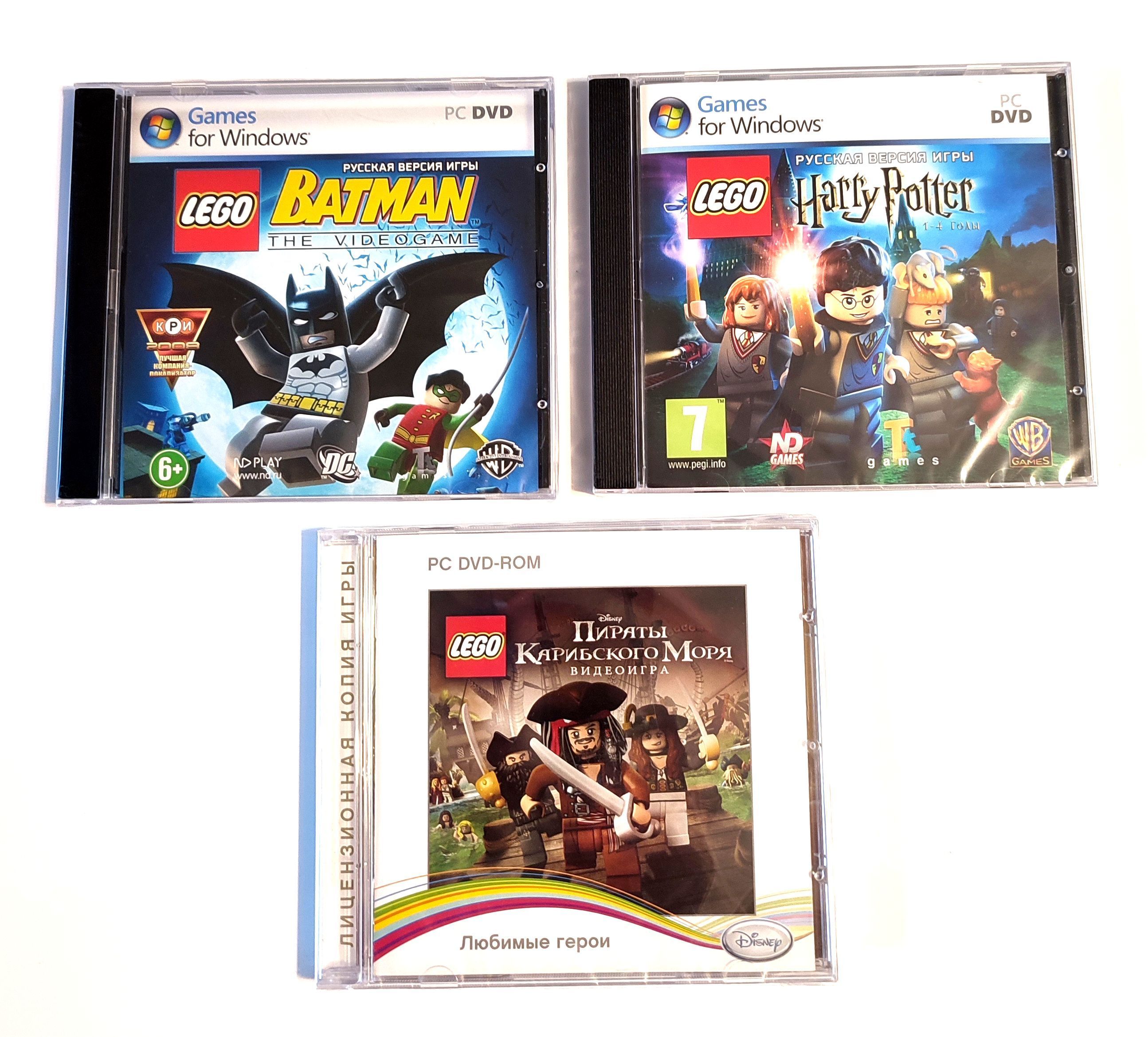 Игра Видеоигры. LEGO Batman Harry Potter 1-4 года Пираты Карибского моря  (для Windows PC, ) аркады, приключения, 6+ 1-2 игрока, 3 бокса (PC, Русская  версия) купить по низкой цене с доставкой в интернет-магазине OZON  (1038358365)