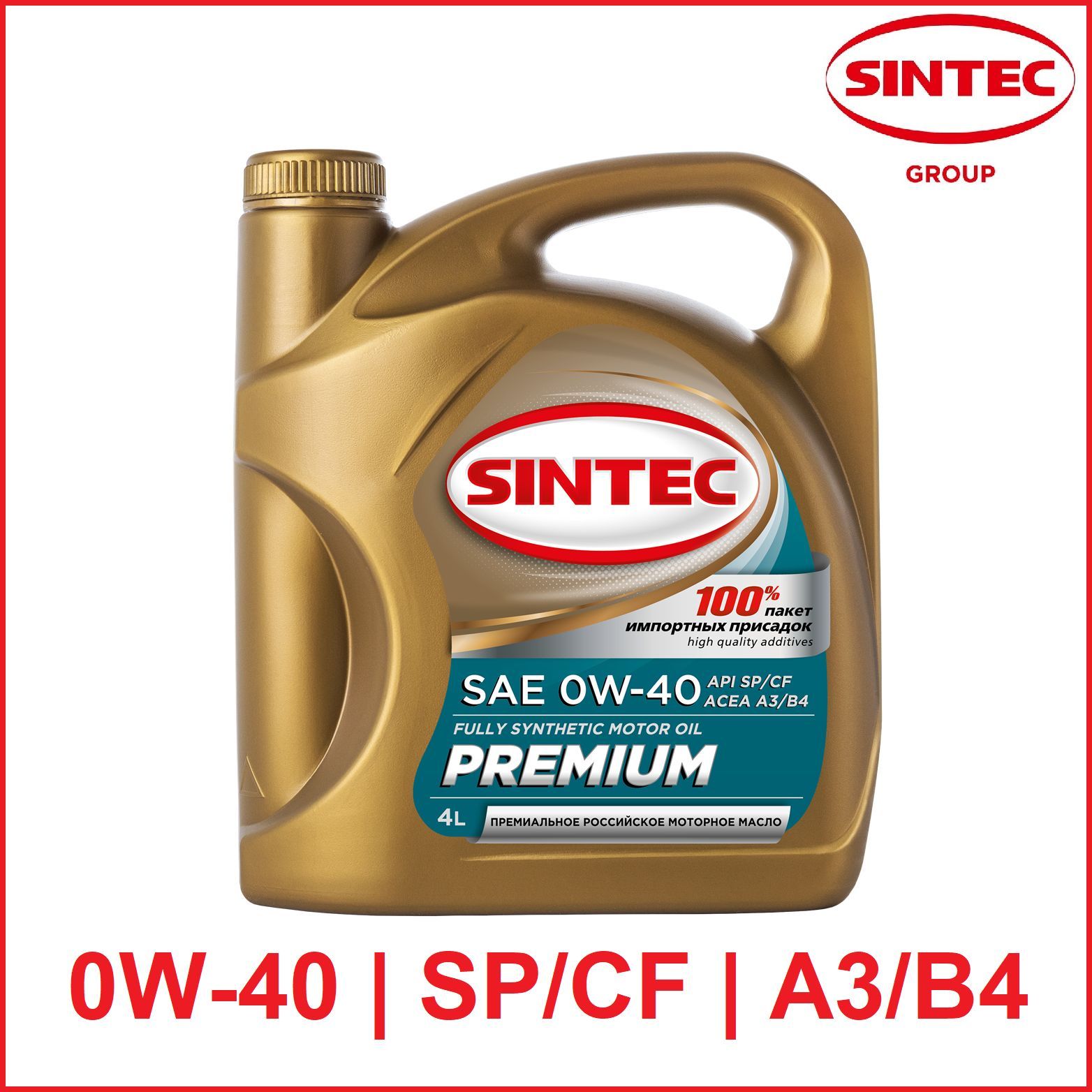 SINTECPREMIUM0W-40Масломоторное,Синтетическое,4л